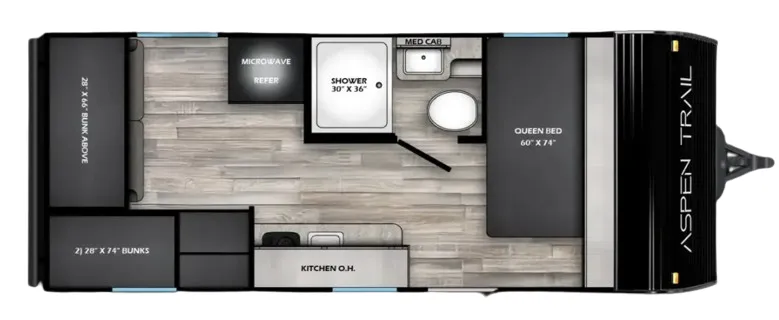 Dutchmen Aspen Trail Mini 17QB floor plan