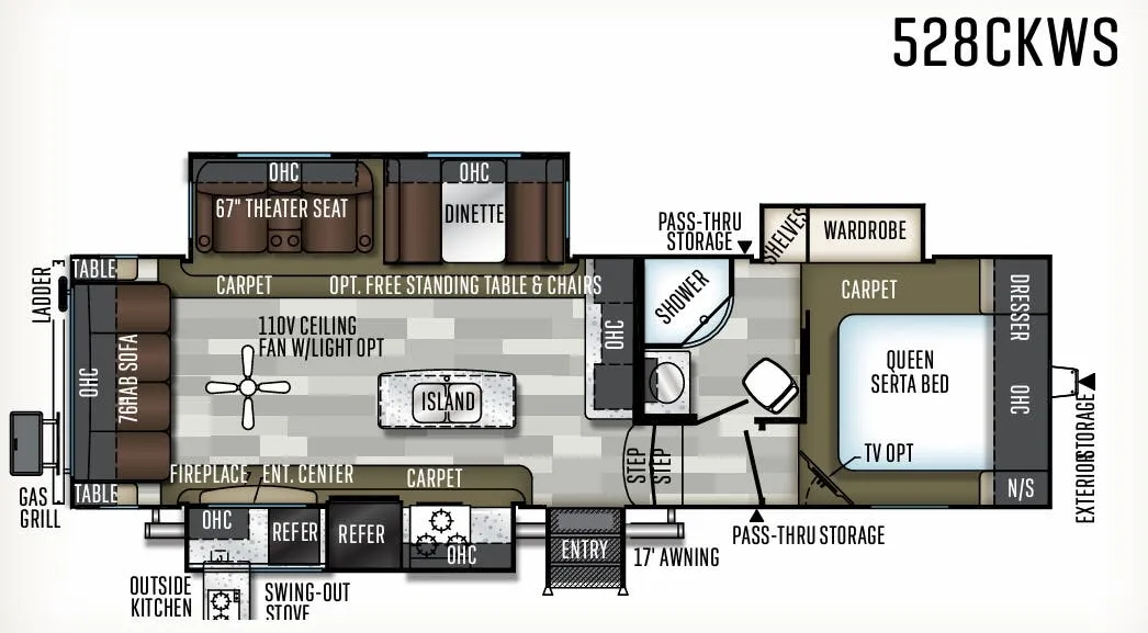Forest River Flagstaff Super Lite 528CKWS floor plan