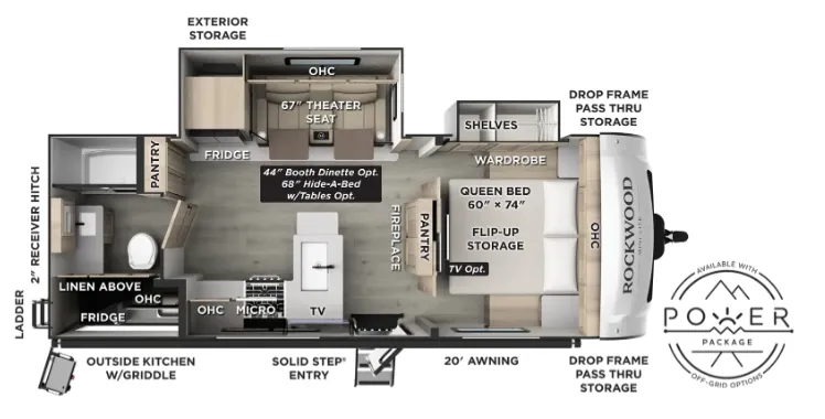 Forest River Rockwood Mini Lite 2513S floor plan