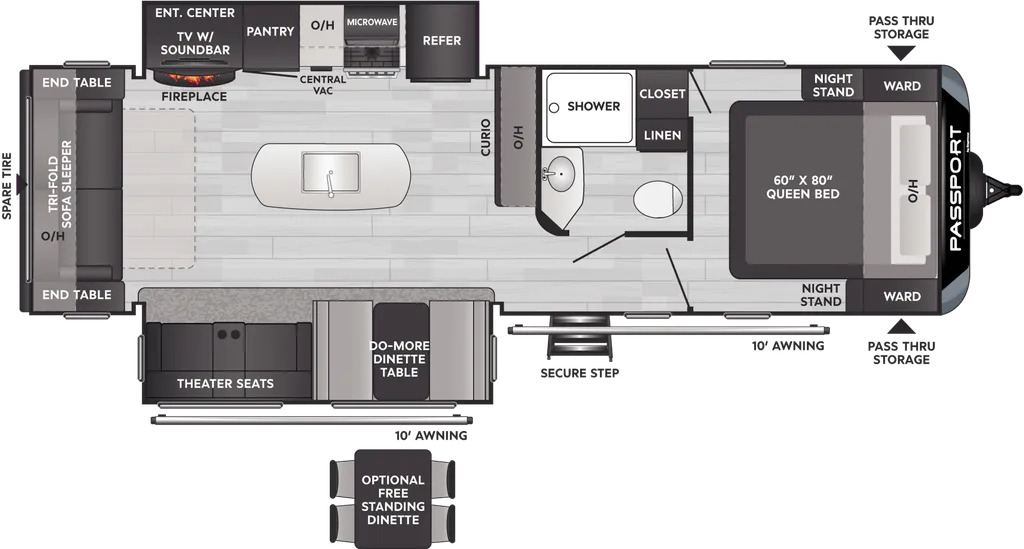 2024 Keystone Passport GT 2870RL floor plan