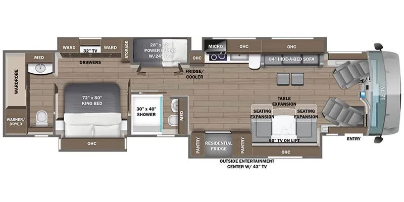 2025 Entegra Coach Aspire 44R floor plan