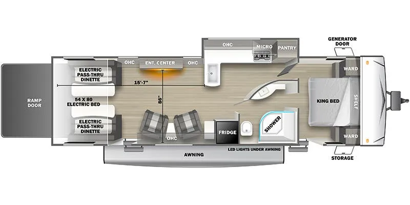 Forest River Shockwave 2900RLS floor plan