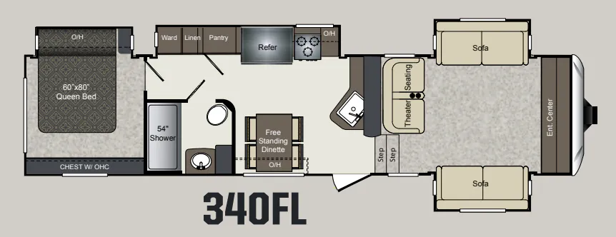 Keystone Laredo 340FL floor plan