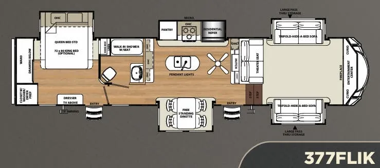 Forest River Sierra 377FLIK floor plan