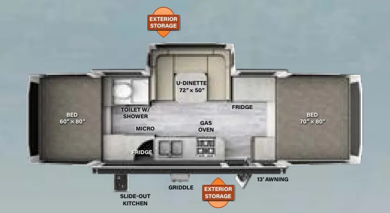 Forest River Rockwood High Wall HW277 floor plan