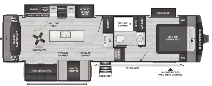 2026 Keystone Cougar 290RLS floor plan