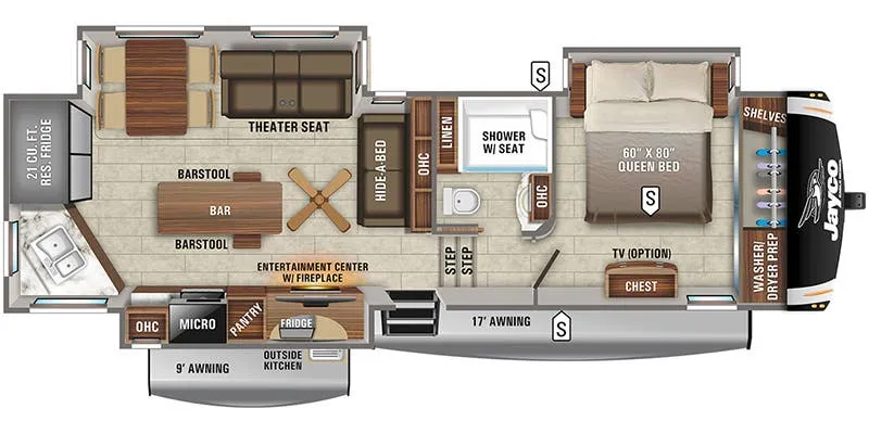 2019 Jayco Eagle 319MLOK - Floor plan