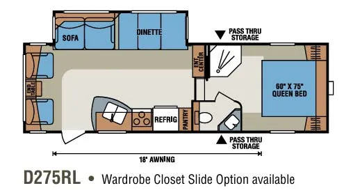 K-Z Durango 1500 D275RL floor plan