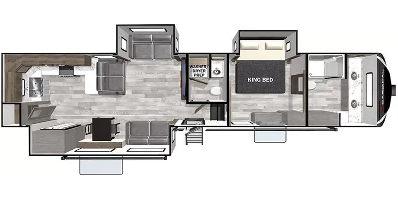 Forest River Cardinal Luxury 390FBX floor plan