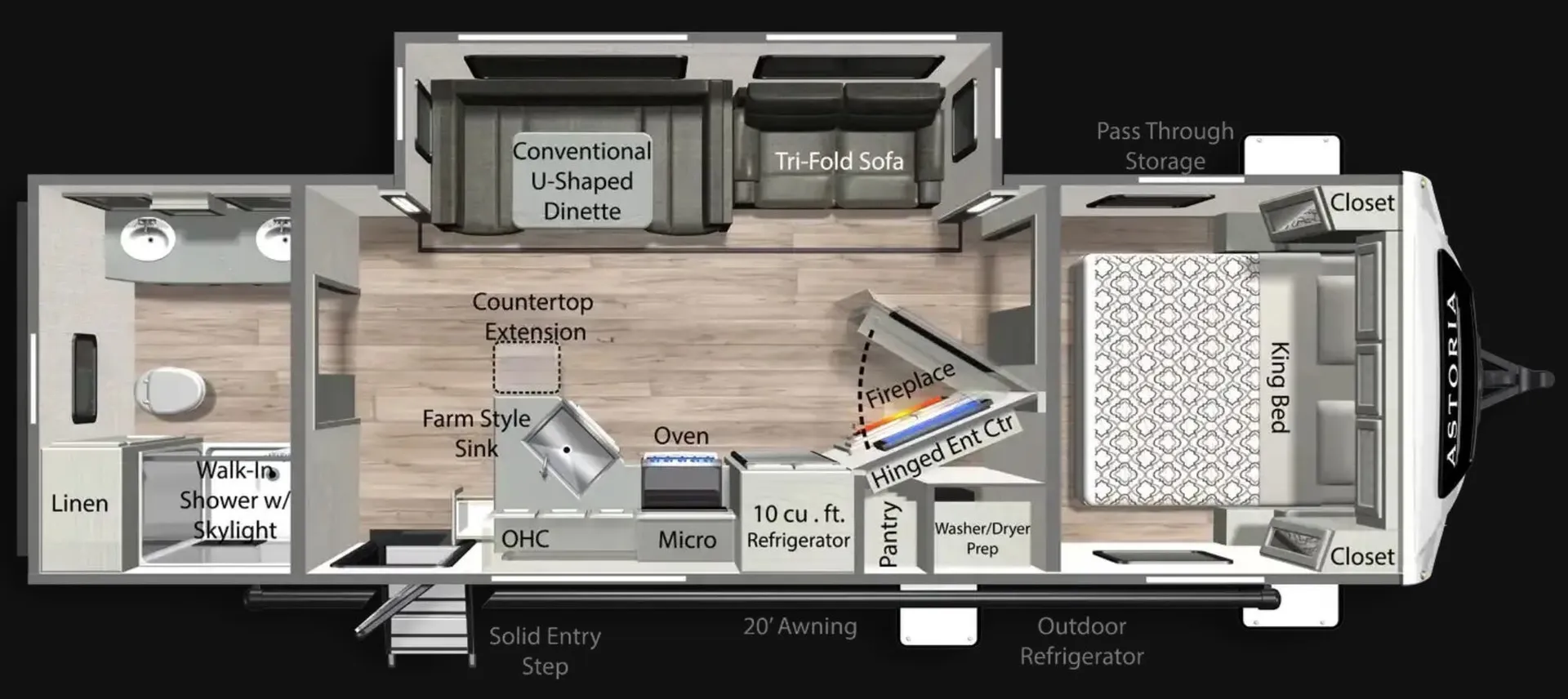 Dutchmen Astoria 2703RB floor plan