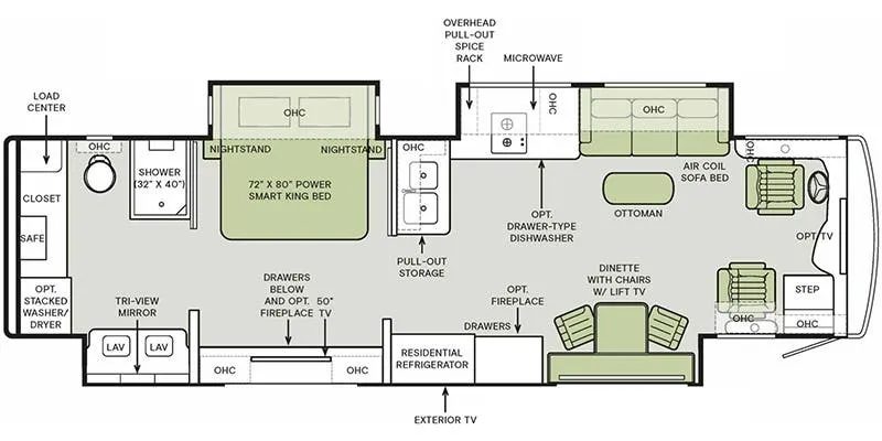 Tiffin Allegro Bus 35 CP floor plan