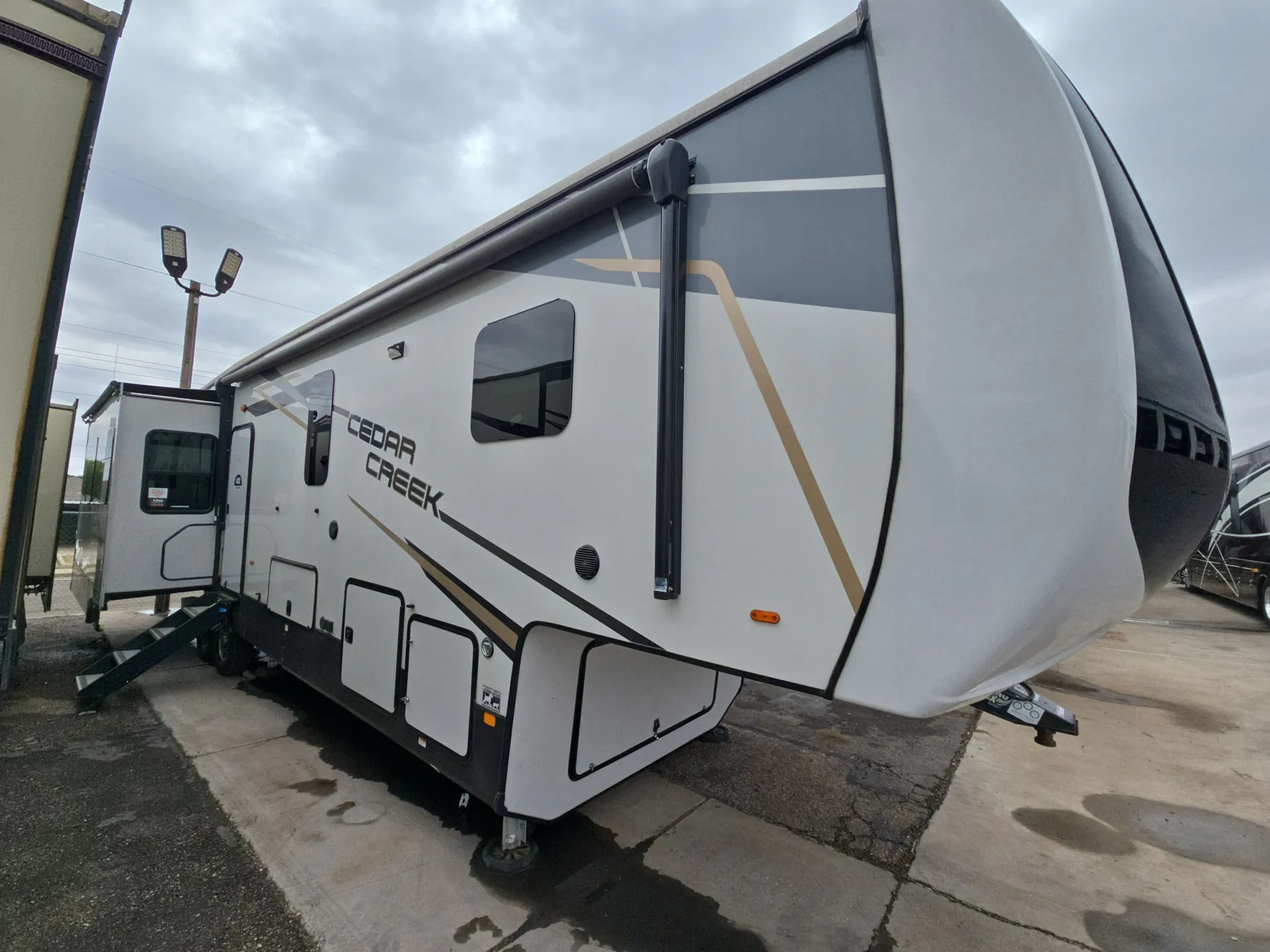 2022 Forest River Cedar Creek 377BH — campside