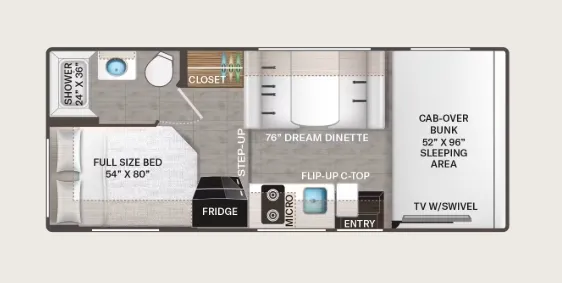 2027 Thor Motor Coach Geneva 21VT - Floor plan