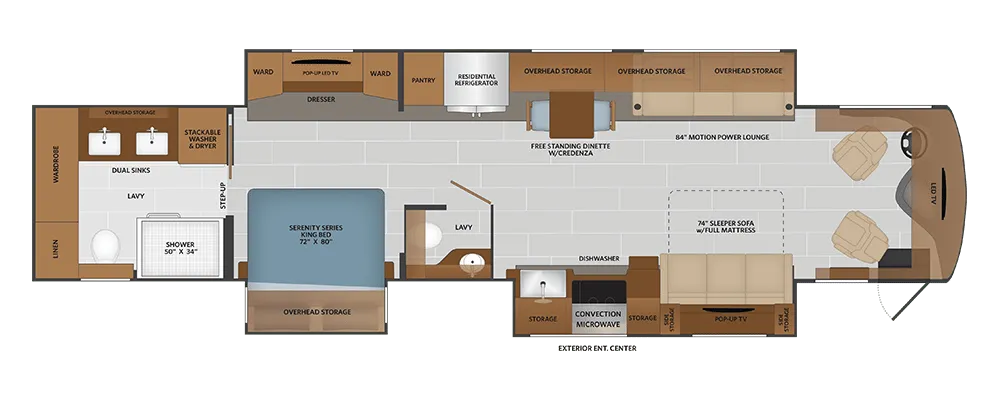 Fleetwood Palisade 45DS floor plan