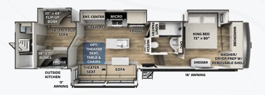 Palomino Columbus 375BH floor plan
