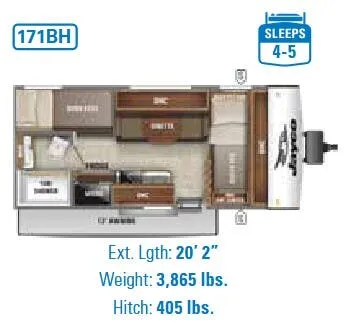 Jayco Jay Feather Micro 171BH floor plan