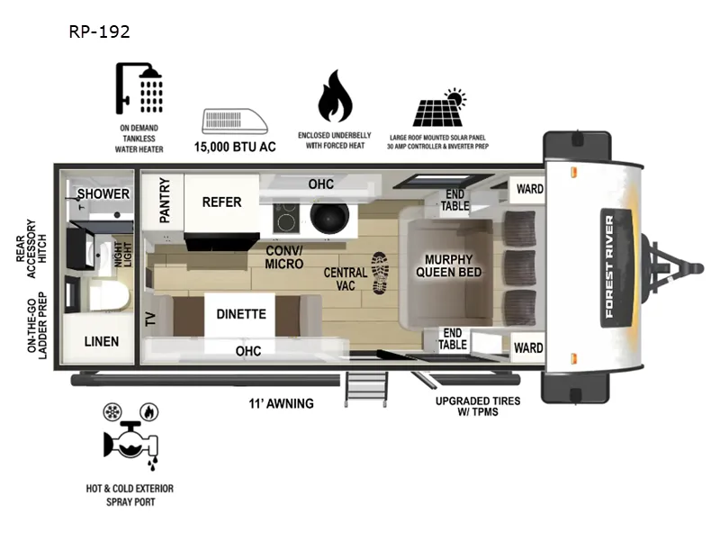 2026 Forest River R-Pod RPT192 floor plan