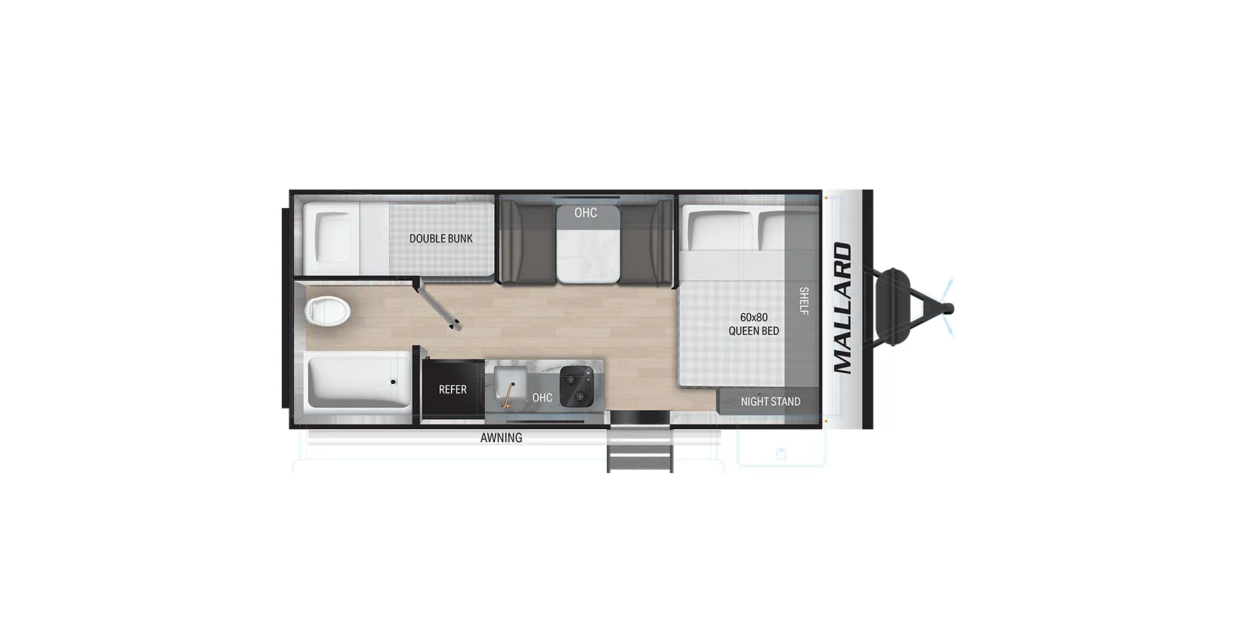 Heartland Mallard 17BHL floor plan