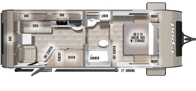 2021 Forest River R-Pod RP-201 - Floor plan