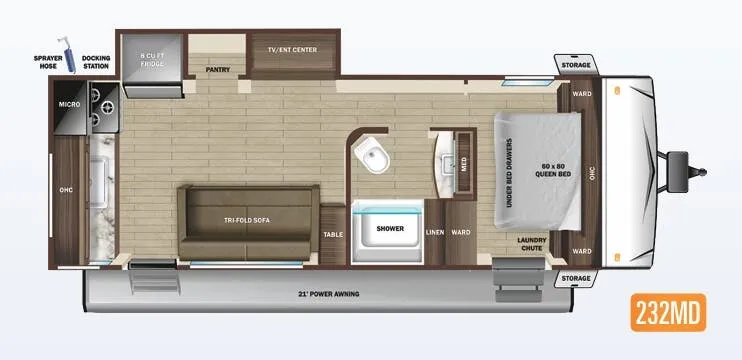 Highland Ridge Open Range Range Lite 232MD floor plan