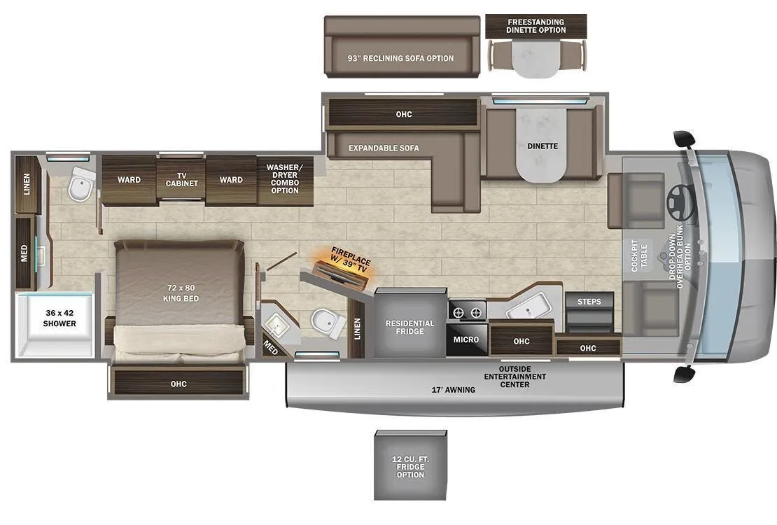Entegra Coach Emblem 36U floor plan
