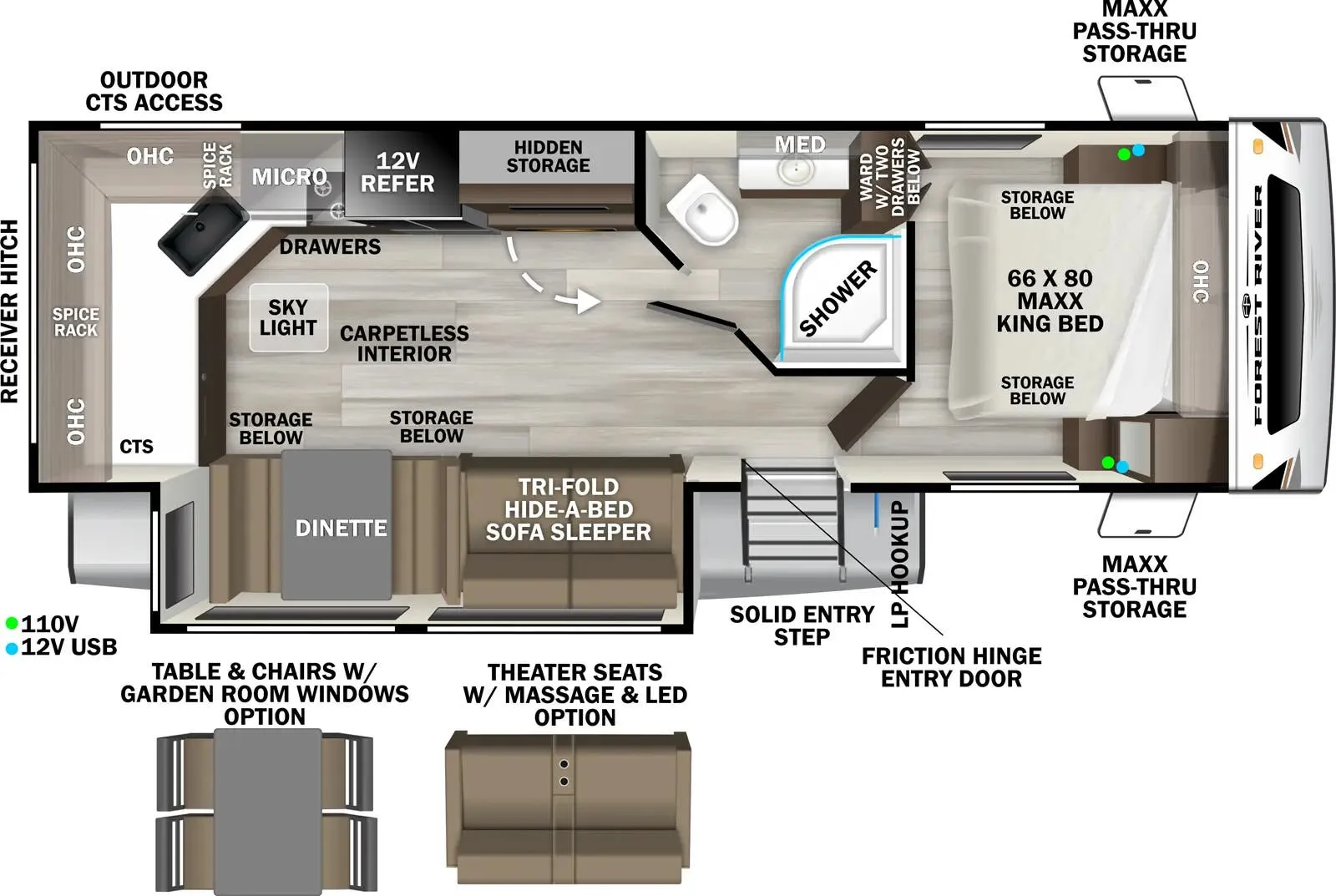 Forest River Wildcat ONE 267MEX floor plan
