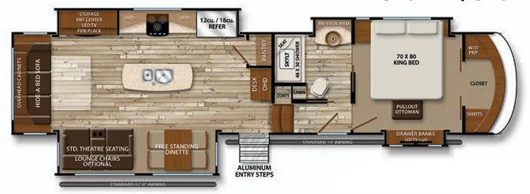 2017 Grand Design Solitude 384GK - Floor plan