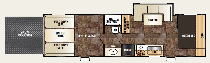 Forest River Cherokee Grey Wolf 27RR floor plan