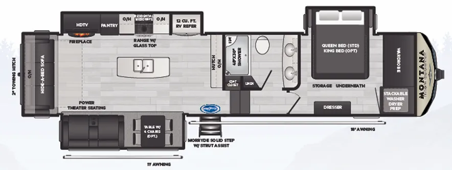 Keystone Montana High Country 330RL floor plan