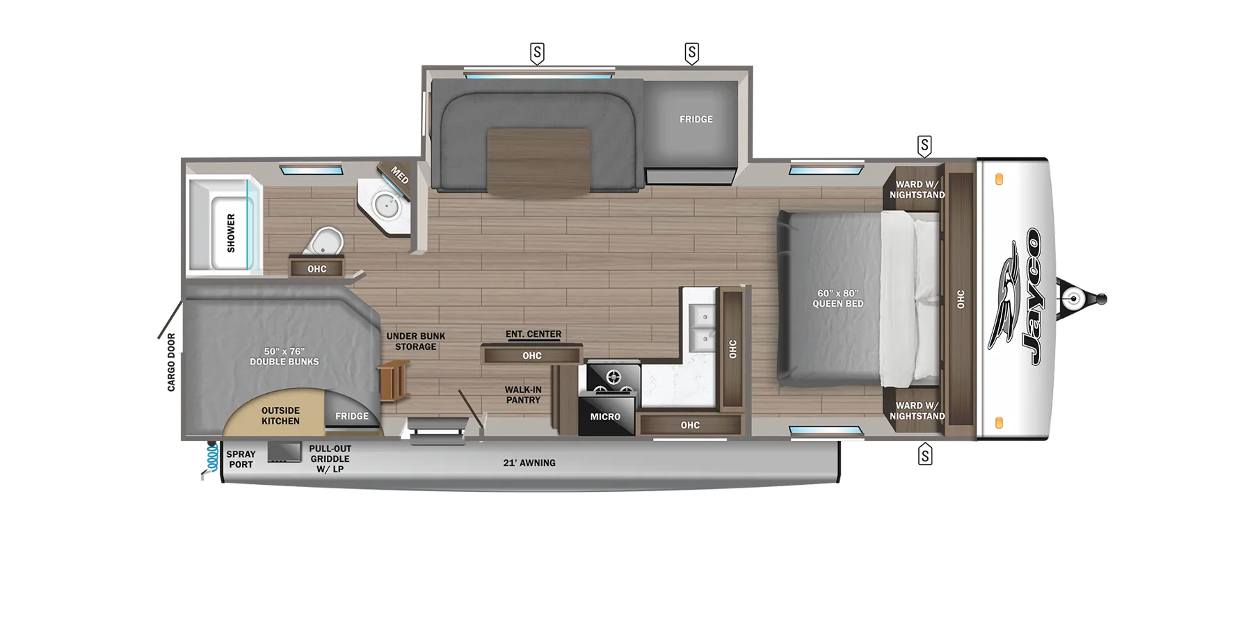 Jayco Jay Feather 24BH floor plan