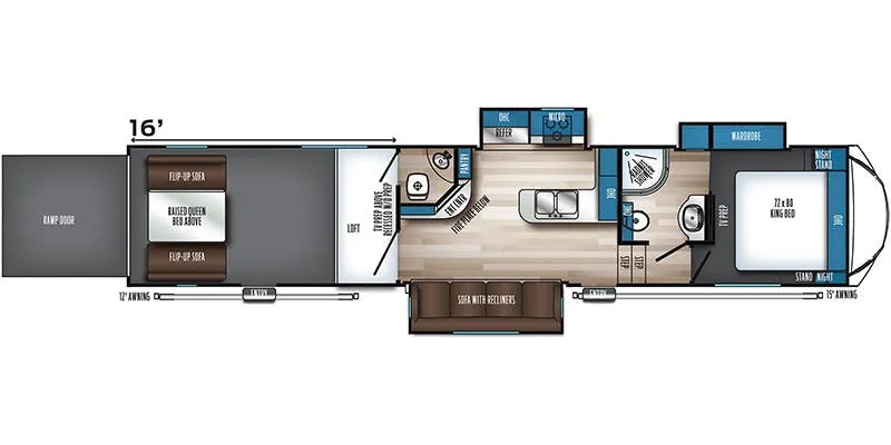2021 Forest River Vengeance Rogue Armored 383 - Floor plan