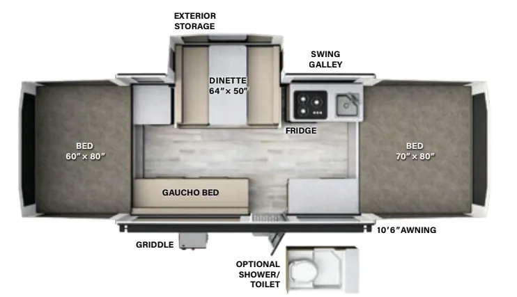 Forest River Flagstaff MAC 228D floor plan