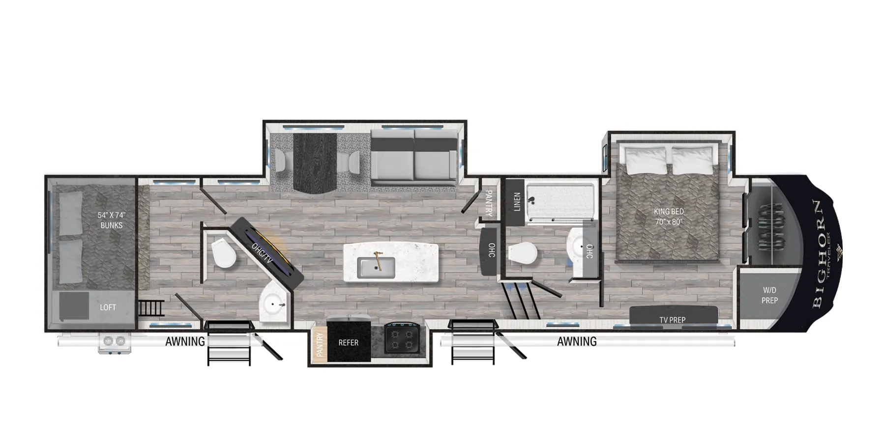 2023 Heartland Bighorn Traveler 37TB - Floor plan