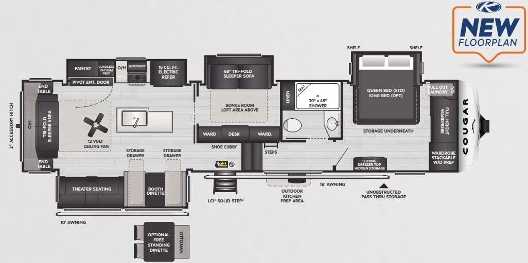 2025 Keystone Cougar 360MBI - Floor plan