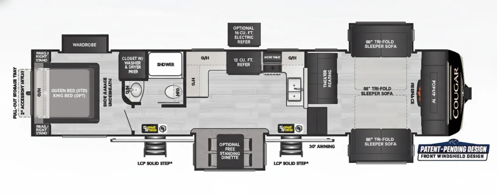 Keystone Cougar 354FLS floor plan