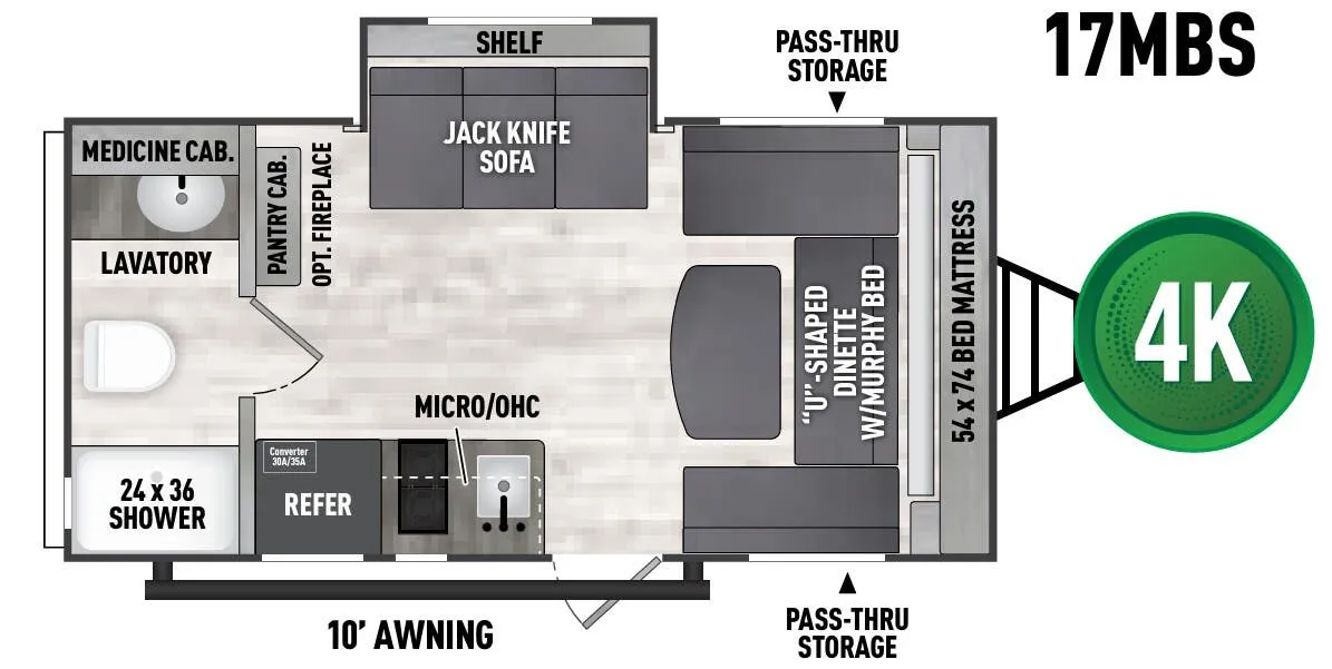 Coachmen Clipper 17MBS floor plan