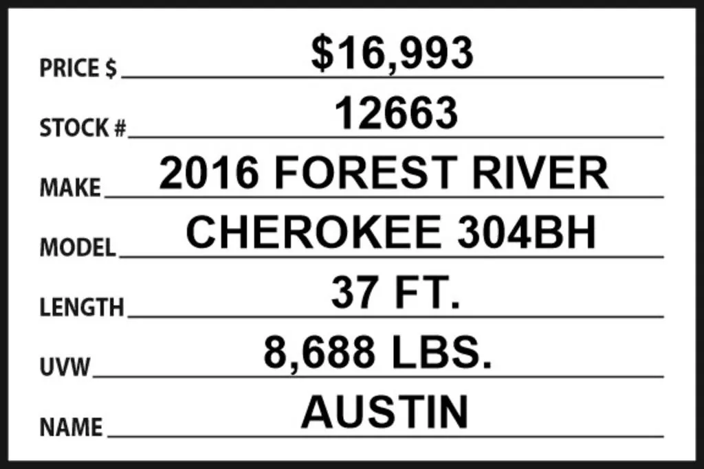 2016 Forest River Cherokee 304BH, Photos photo 27