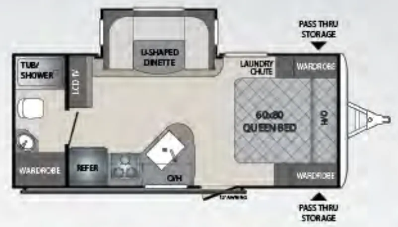 Keystone Premier 19FBPR floor plan