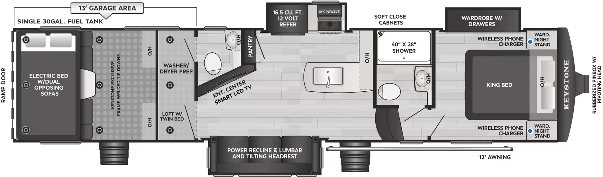 Keystone Carbon 358 floor plan