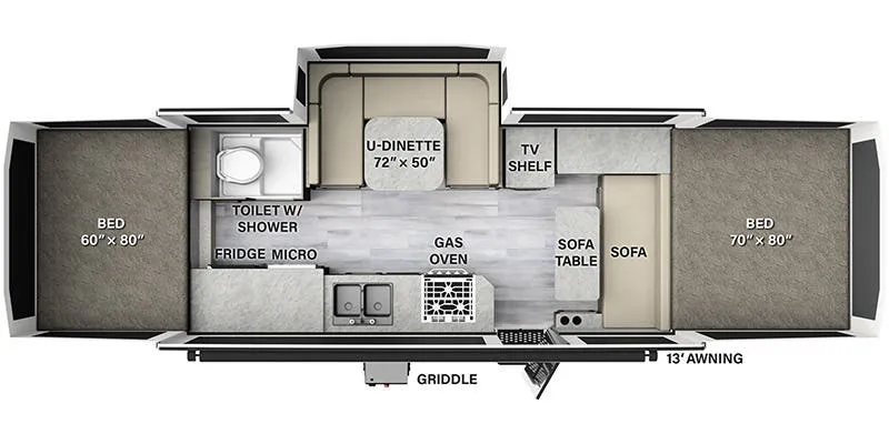 Forest River Flagstaff High Wall HW29SC floor plan