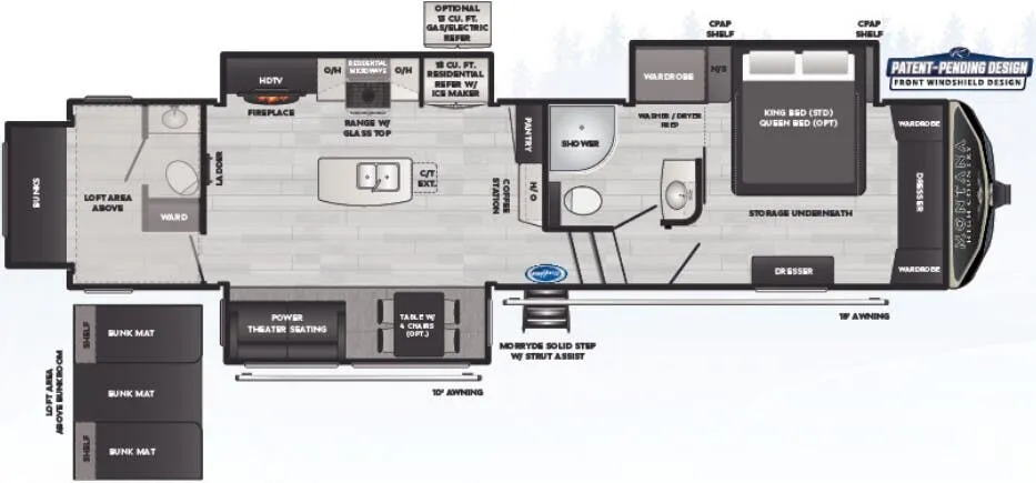 Keystone Montana High Country 335BH floor plan