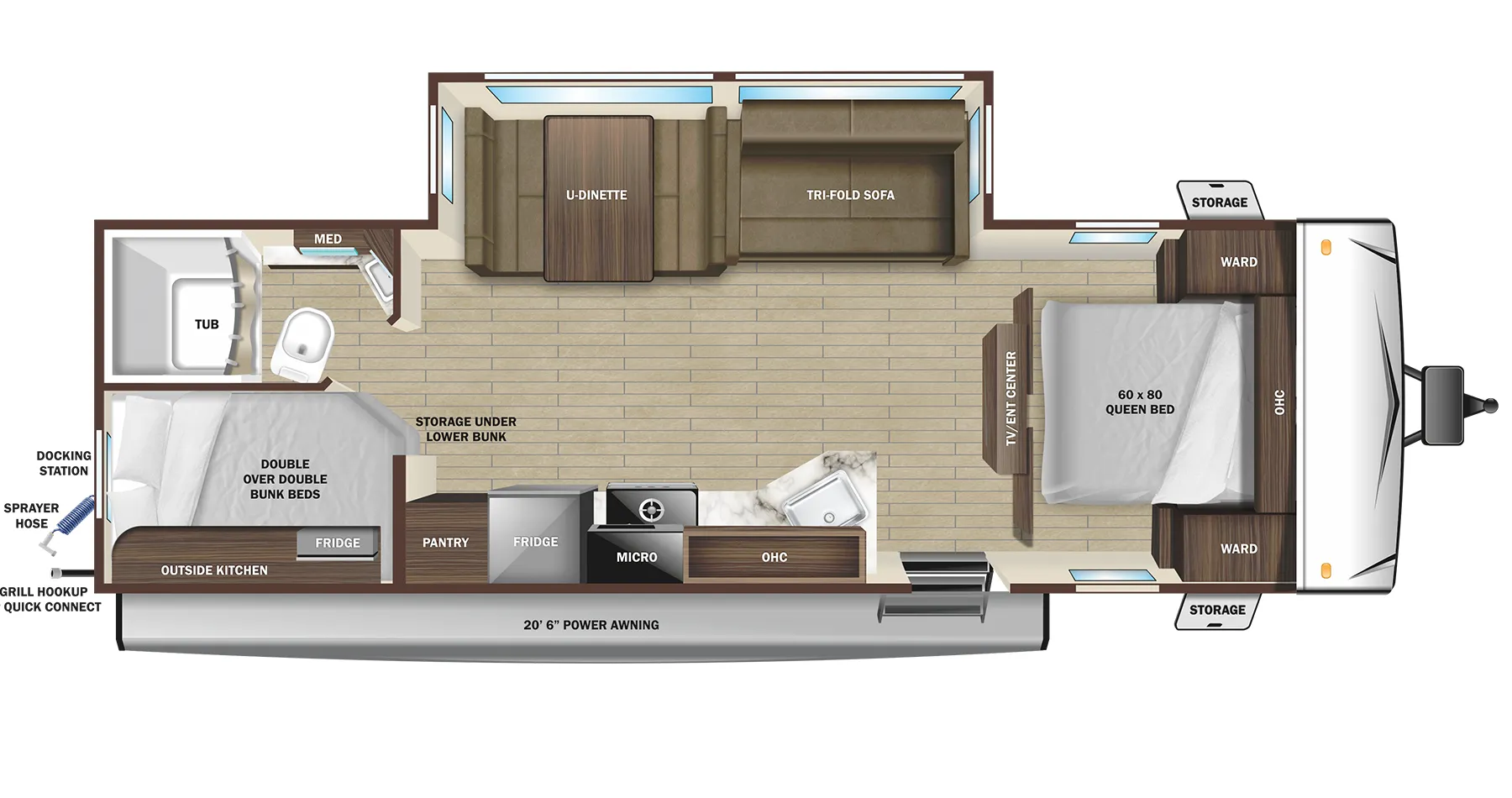 Highland Ridge Open Range Range Lite 261BH floor plan