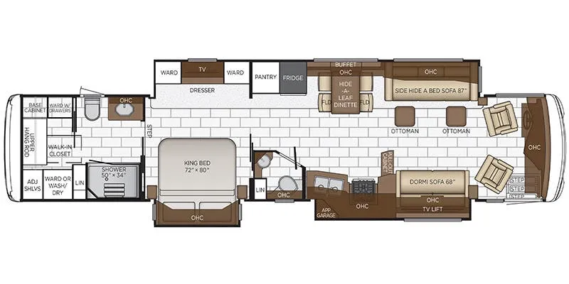 Newmar Ventana 4362 floor plan
