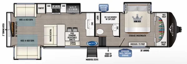 East to West Tandara 340RD floor plan