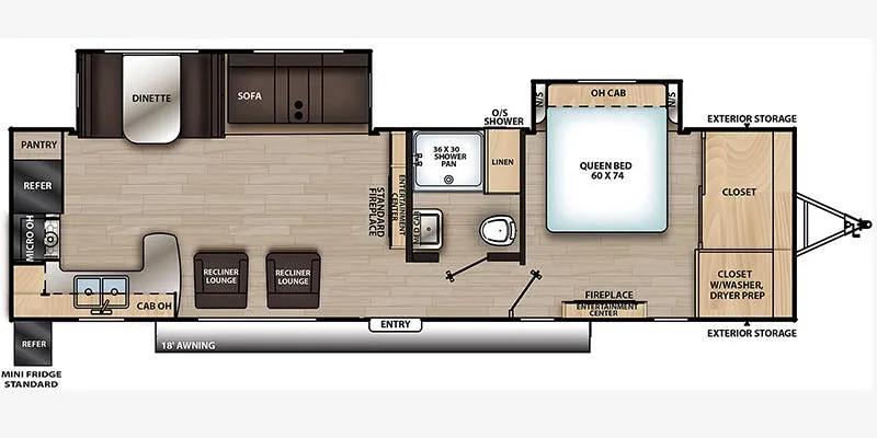 Forest River Aurora 31KDS floor plan