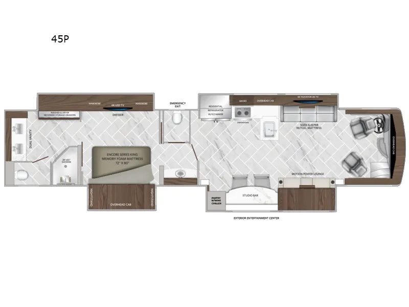 2025 American Coach American Dream 45P - Floor plan