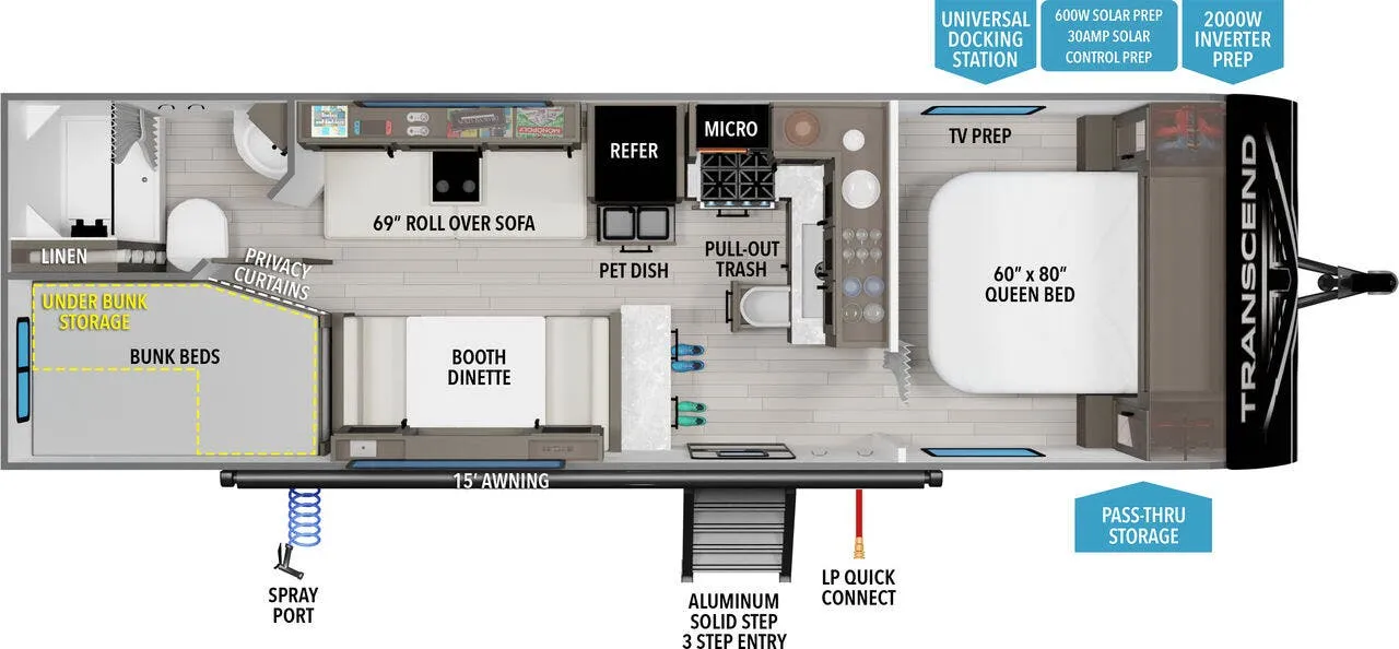 2025 Grand Design Transcend Xplor 24BHX - Floor plan