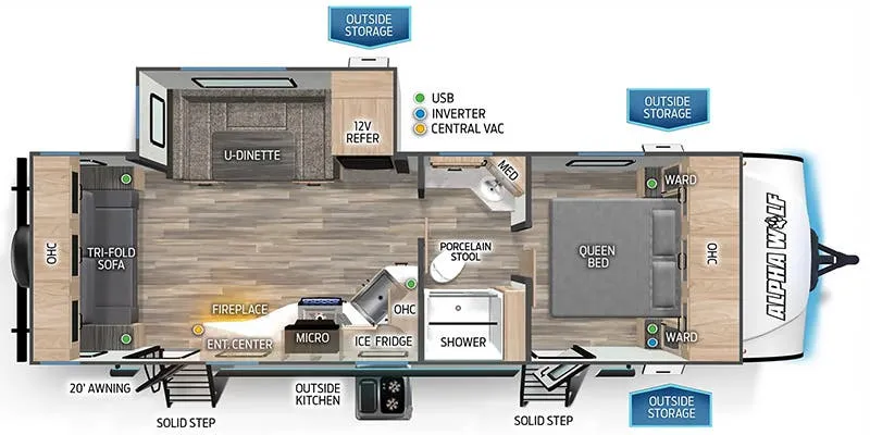 2024 Forest River Cherokee Alpha Wolf 2500RL-L floor plan