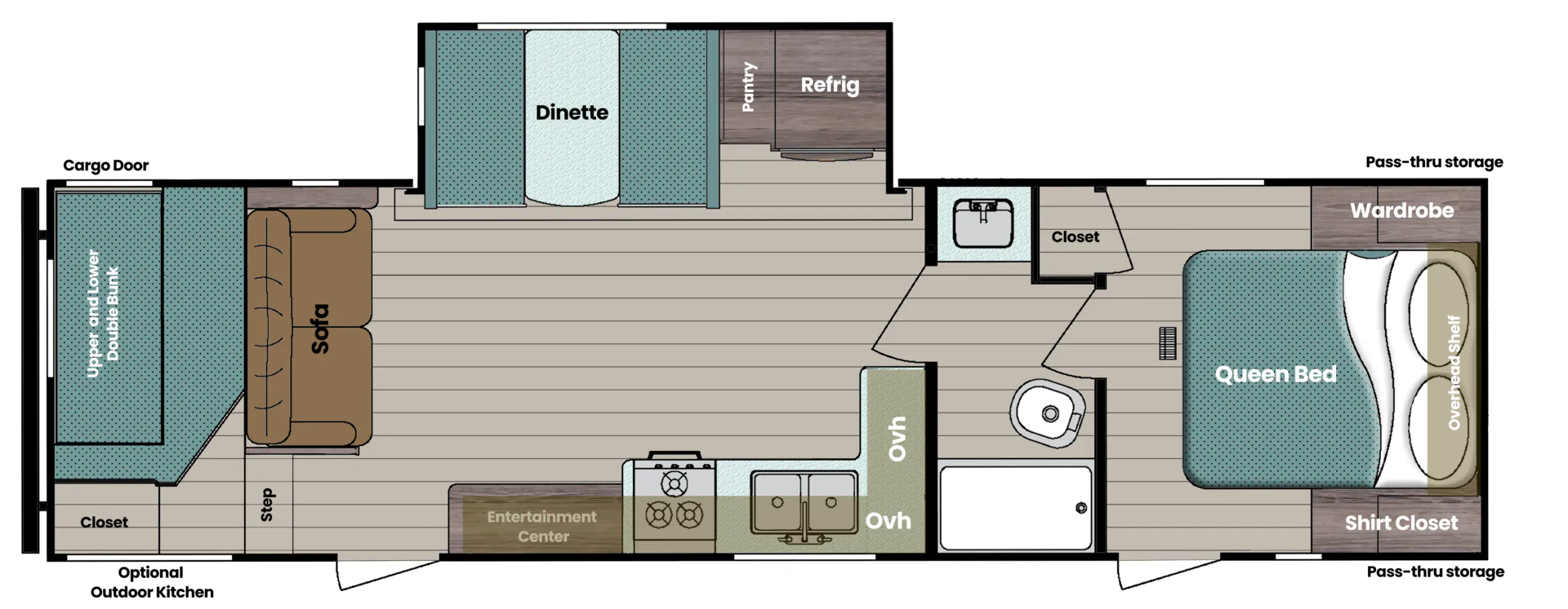 Gulf Stream Innsbruck Lite Ultra-Lite 292RBH floor plan