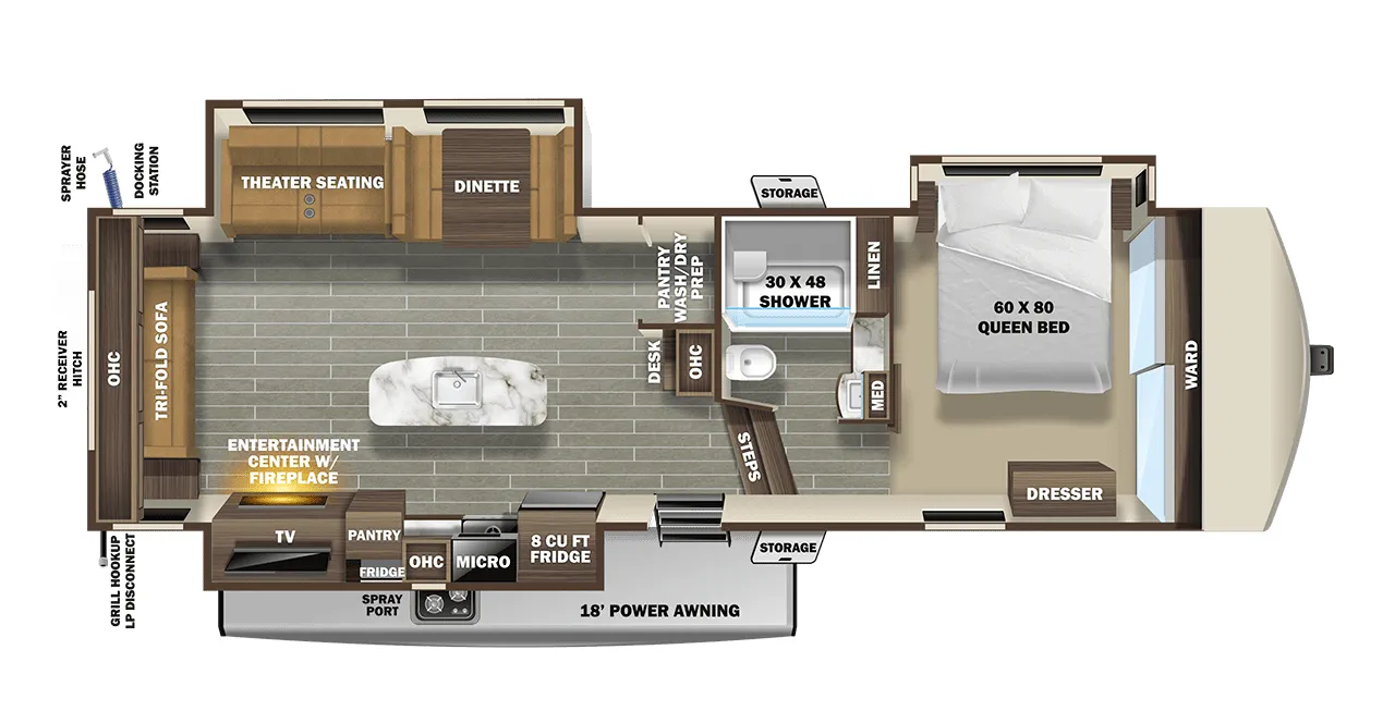 2021 Starcraft Telluride 334RLS - Floor plan